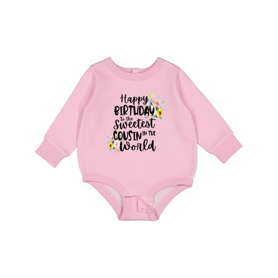 Inktastic Happy Birthday to the Sweetest Cousin in the World Baby Fleece Bodysuit
