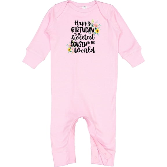 Inktastic Happy Birthday to the Sweetest Cousin in the World Baby Romper Coveralls