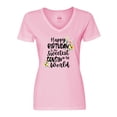 thumbnail image 1 of Inktastic Happy Birthday to the Sweetest Cousin in the World Women's V-Neck T-Shirt, 1 of 5