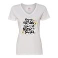 thumbnail image 1 of Inktastic Happy Birthday to the Sweetest Cousin in the World Women's V-Neck T-Shirt, 1 of 5
