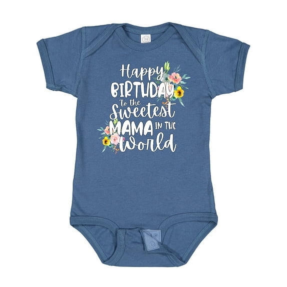 Inktastic Happy Birthday to the Sweetest Mama in the World Girls Baby Bodysuit