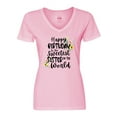 thumbnail image 1 of Inktastic Happy Birthday to the Sweetest Sister in the World Women's V-Neck T-Shirt, 1 of 5