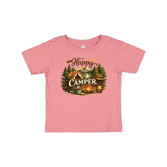 Inktastic Happy Camper Camping Outdoors Boys or Girls Baby T-Shirt