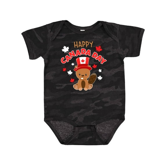 Inktastic Happy Canada Day Boys or Girls Baby Bodysuit