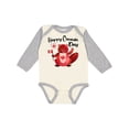 thumbnail image 1 of Inktastic Happy Canada Day Cute Red Beaver with Canadian Flag Boys or Girls Long Sleeve Baby Bodysuit, 1 of 5