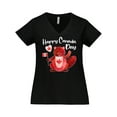 thumbnail image 1 of Inktastic Happy Canada Day Cute Red Beaver with Canadian Flag Women's Plus Size V-Neck T-Shirt, 1 of 4