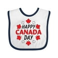 thumbnail image 1 of Inktastic Happy Canada Day- Maple Leaf Circle Boys or Girls Baby Bib, 1 of 4