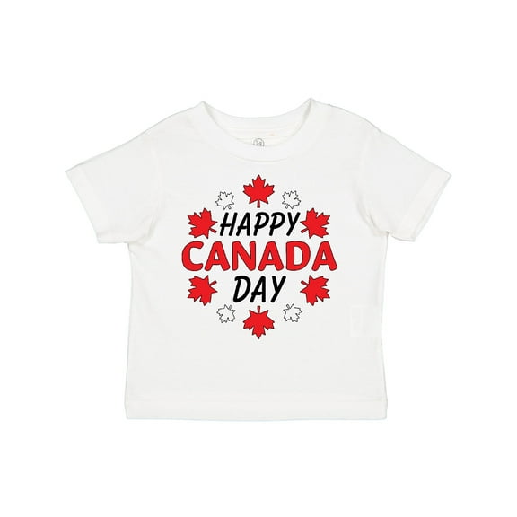 Inktastic Happy Canada Day- Maple Leaf Circle Boys or Girls Toddler T-Shirt