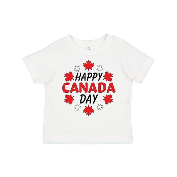 Inktastic Happy Canada Day- Maple Leaf Circle Boys or Girls Toddler T-Shirt