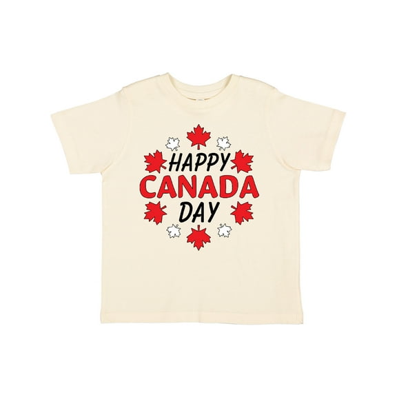 Inktastic Happy Canada Day- Maple Leaf Circle Boys or Girls Toddler T-Shirt