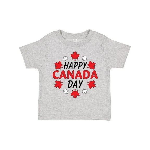 Inktastic Happy Canada Day- Maple Leaf Circle Boys or Girls Toddler T-Shirt