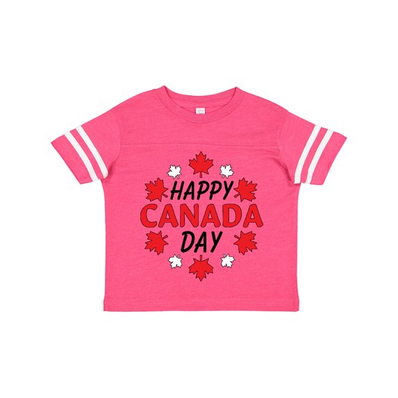 Inktastic Happy Canada Day- Maple Leaf Circle Boys or Girls Toddler T-Shirt