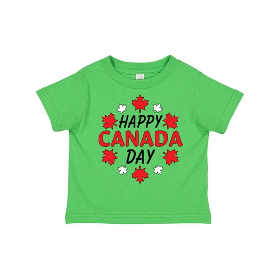 Inktastic Happy Canada Day- Maple Leaf Circle Boys or Girls Toddler T-Shirt