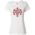 thumbnail image 1 of Inktastic Happy Canada Day- Maple Leaf Circle Women's T-Shirt, 1 of 5