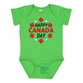 thumbnail image 1 of Inktastic Happy Canada Day Maple Leaf Circle Boys or Girls Baby Bodysuit, 1 of 5
