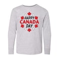 thumbnail image 1 of Inktastic Happy Canada Day- maple leaf circle Long Sleeve Youth T-Shirt, 1 of 5