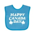 thumbnail image 1 of Inktastic Happy Canada Day with Distressed Maple Leaves Boys or Girls Baby Bib, 1 of 4