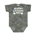 thumbnail image 1 of Inktastic Happy Canada Day with Distressed Maple Leaves Boys or Girls Baby Bodysuit, 1 of 5