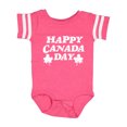 thumbnail image 1 of Inktastic Happy Canada Day with Distressed Maple Leaves Boys or Girls Baby Bodysuit, 1 of 5