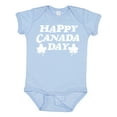 thumbnail image 1 of Inktastic Happy Canada Day with Distressed Maple Leaves Boys or Girls Baby Bodysuit, 1 of 5