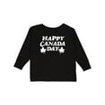 thumbnail image 1 of Inktastic Happy Canada Day with Distressed Maple Leaves Boys or Girls Long Sleeve Toddler T-Shirt, 1 of 5