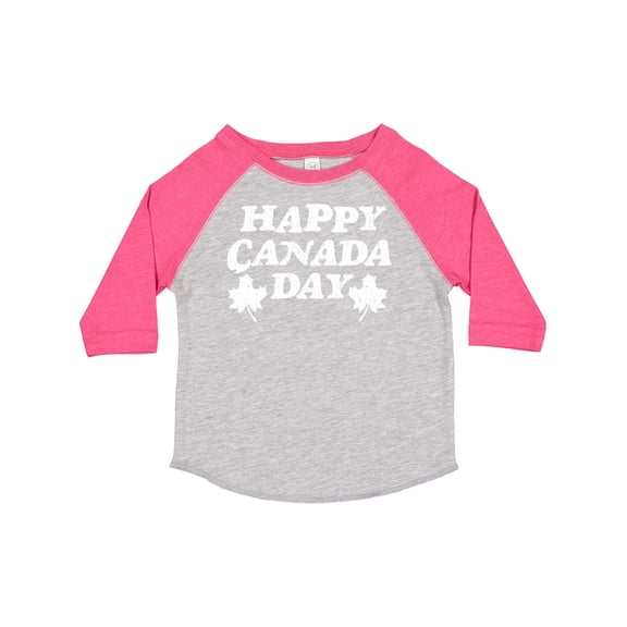 Inktastic Happy Canada Day with Distressed Maple Leaves Boys or Girls Toddler T-Shirt
