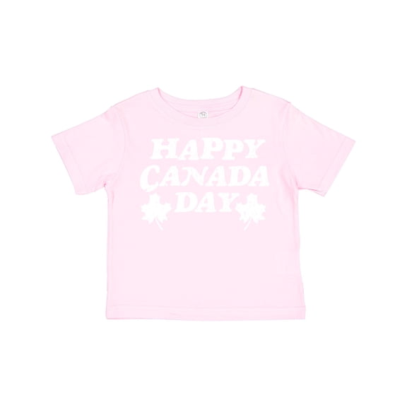 Inktastic Happy Canada Day with Distressed Maple Leaves Boys or Girls Toddler T-Shirt
