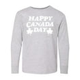 thumbnail image 1 of Inktastic Happy Canada Day with Distressed Maple Leaves Long Sleeve Youth T-Shirt, 1 of 5