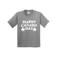 thumbnail image 1 of Inktastic Happy Canada Day with Distressed Maple Leaves Youth T-Shirt, 1 of 5