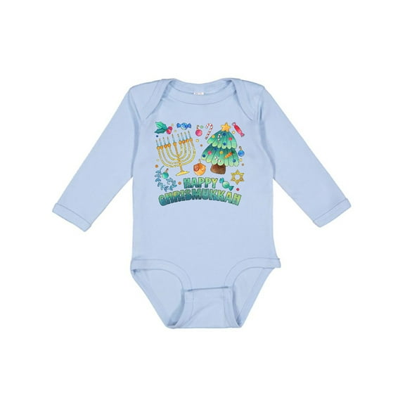 Inktastic Happy Chrismukkah Boys or Girls Long Sleeve Baby Bodysuit