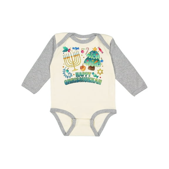 Inktastic Happy Chrismukkah Boys or Girls Long Sleeve Baby Bodysuit