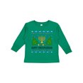 thumbnail image 1 of Inktastic Happy Chrismukkah Sweater Style with Menorah and Trees Boys or Girls Long Sleeve Toddler T-Shirt, 1 of 5