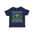 thumbnail image 1 of Inktastic Happy Chrismukkah Sweater Style with Menorah and Trees Boys or Girls Toddler T-Shirt, 1 of 5