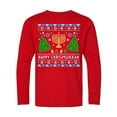 thumbnail image 1 of Inktastic Happy Chrismukkah Sweater Style with Menorah and Trees Long Sleeve Youth T-Shirt, 1 of 5