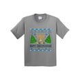 thumbnail image 1 of Inktastic Happy Chrismukkah Sweater Style with Menorah and Trees Youth T-Shirt, 1 of 5