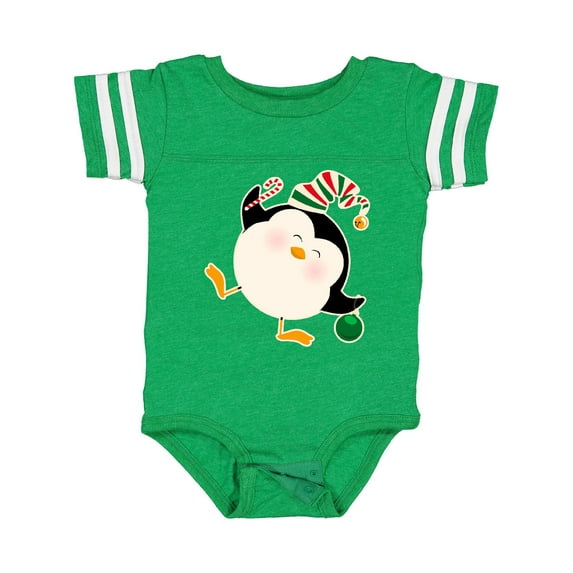 Inktastic Happy Christmas Penguin Boys or Girls Baby Bodysuit