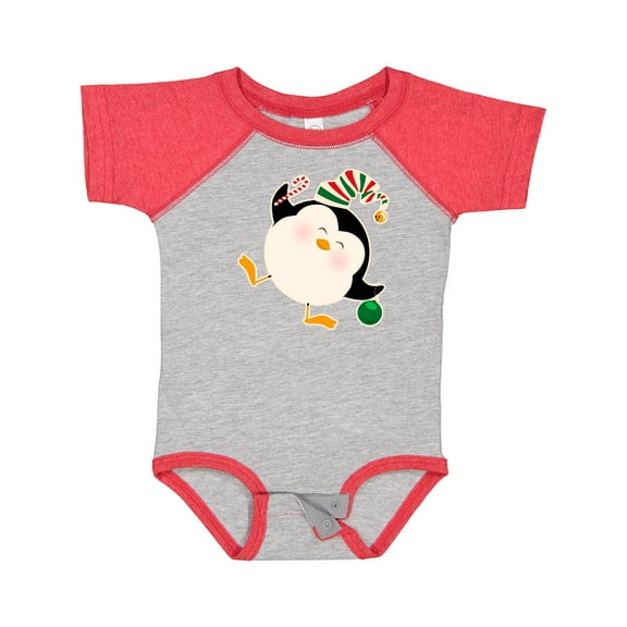 Inktastic Happy Christmas Penguin Boys or Girls Baby Bodysuit