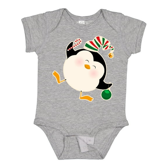 Inktastic Happy Christmas Penguin Boys or Girls Baby Bodysuit
