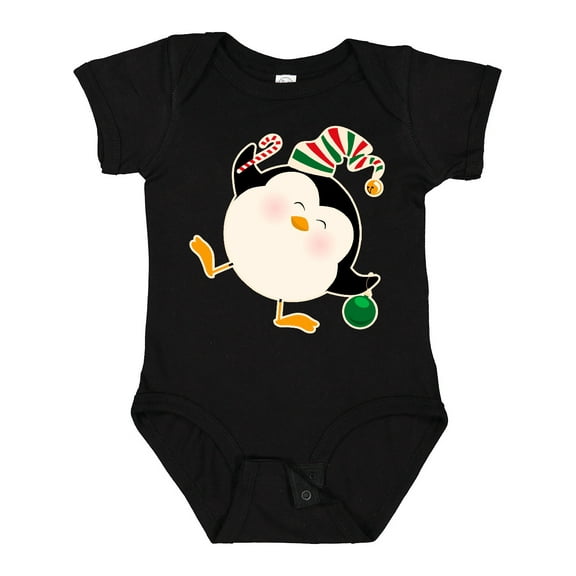 Inktastic Happy Christmas Penguin Boys or Girls Baby Bodysuit