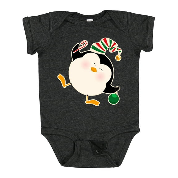 Inktastic Happy Christmas Penguin Boys or Girls Baby Bodysuit