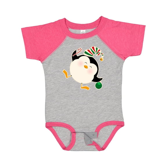Inktastic Happy Christmas Penguin Boys or Girls Baby Bodysuit