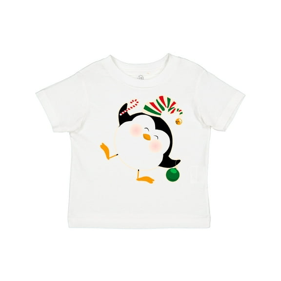 Inktastic Happy Christmas Penguin Boys or Girls Toddler T-Shirt