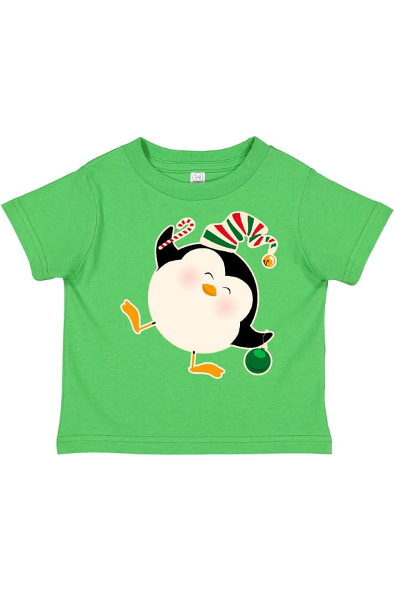 Happy Christmas Penguin Boys or Girls Toddler T-Shirt