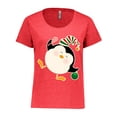 thumbnail image 1 of Inktastic Happy Christmas Penguin Women's Plus Size T-Shirt, 1 of 5