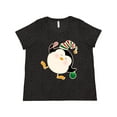 thumbnail image 1 of Inktastic Happy Christmas Penguin Women's Plus Size T-Shirt, 1 of 5