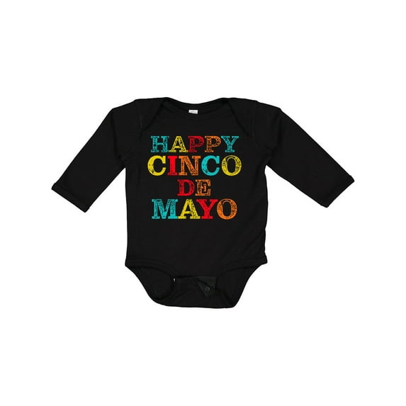 Inktastic Happy Cinco De Mayo Boys or Girls Long Sleeve Baby Bodysuit
