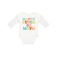 thumbnail image 1 of Inktastic Happy Cinco De Mayo Boys or Girls Long Sleeve Baby Bodysuit, 1 of 5