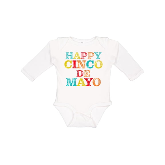 Inktastic Happy Cinco De Mayo Boys or Girls Long Sleeve Baby Bodysuit