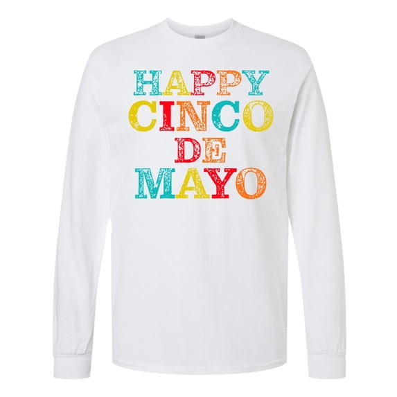 Inktastic Happy Cinco De Mayo Long Sleeve T-Shirt