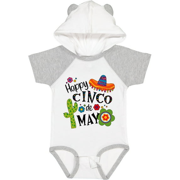 Inktastic Happy Cinco De Mayo- Sombrero, Cactus, Flowers Boys or Girls Baby Bodysuit
